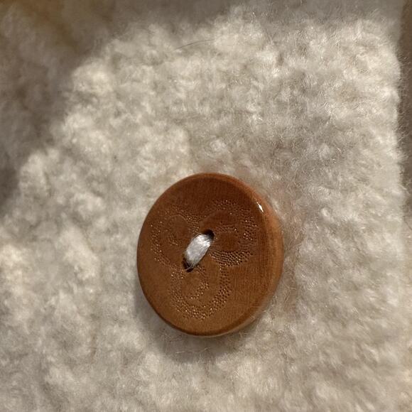 Felted Aran Woollen Mills Cardigan XS Ireland Merino Wool Shrunken Fit Girls 6-8 - Picture 5 of 11